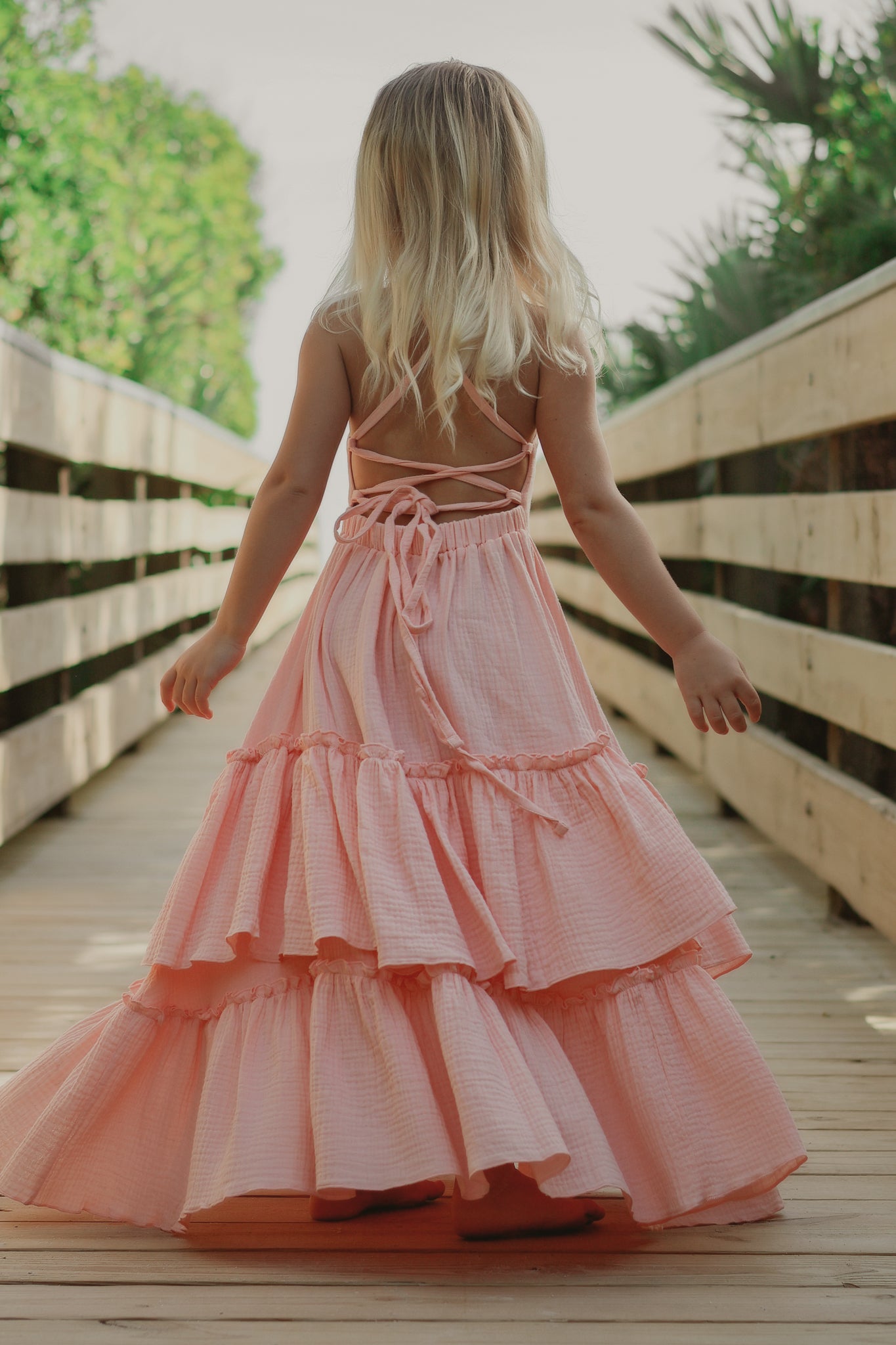 Wendy Dress (vibrant coral muslin) – INDIE BLUE
