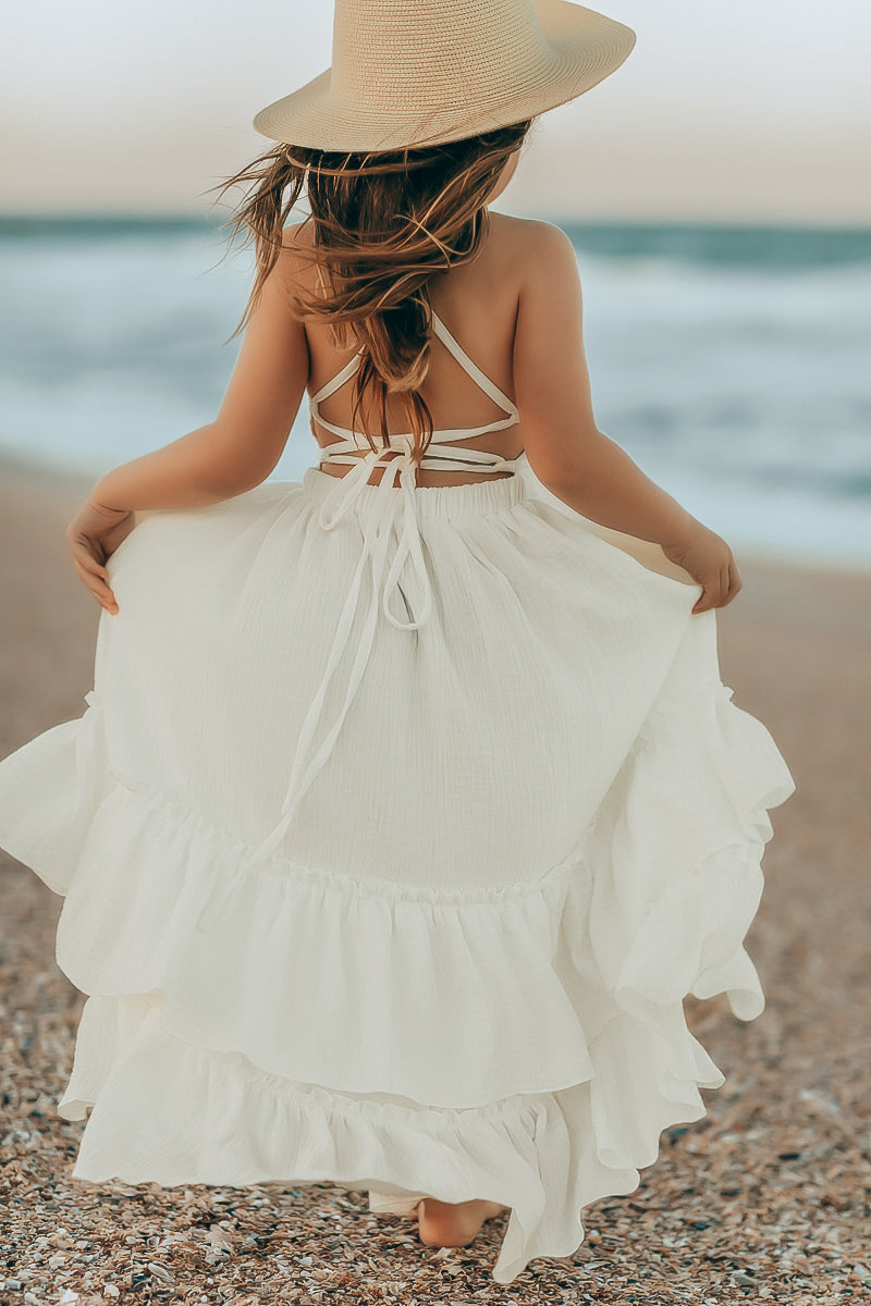 Wendy Dress (white muslin) SUMMER SALE 10Y