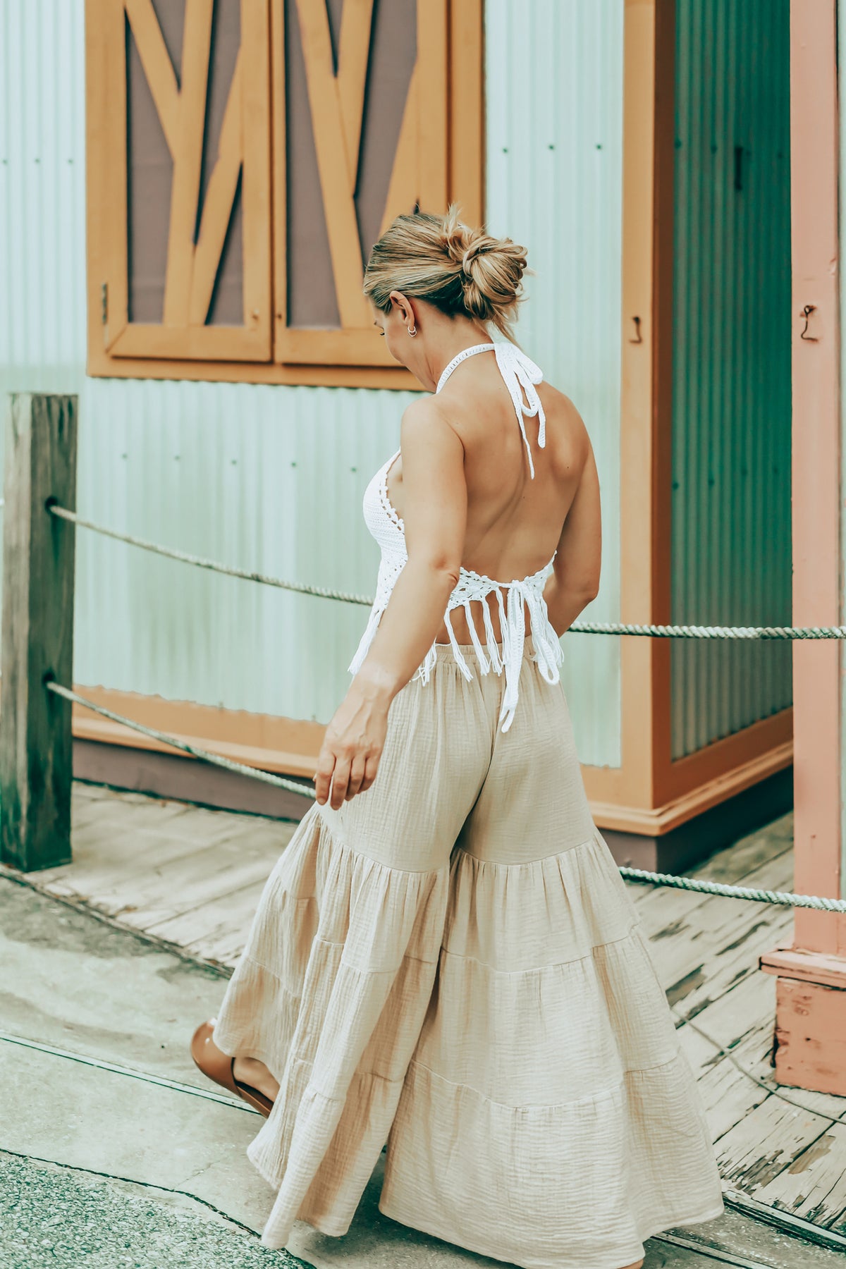 SS Women's Bottoms Women's Bella Maxi Pants (latte muslin)