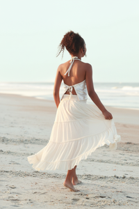 SS Women's Top Women's Faye Halter (natural sequin)