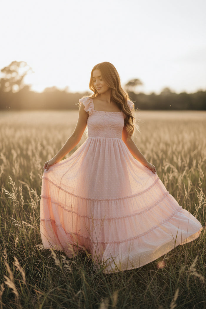 SS Women's Dress Women's Marabella Dress (petal pink swiss dot)