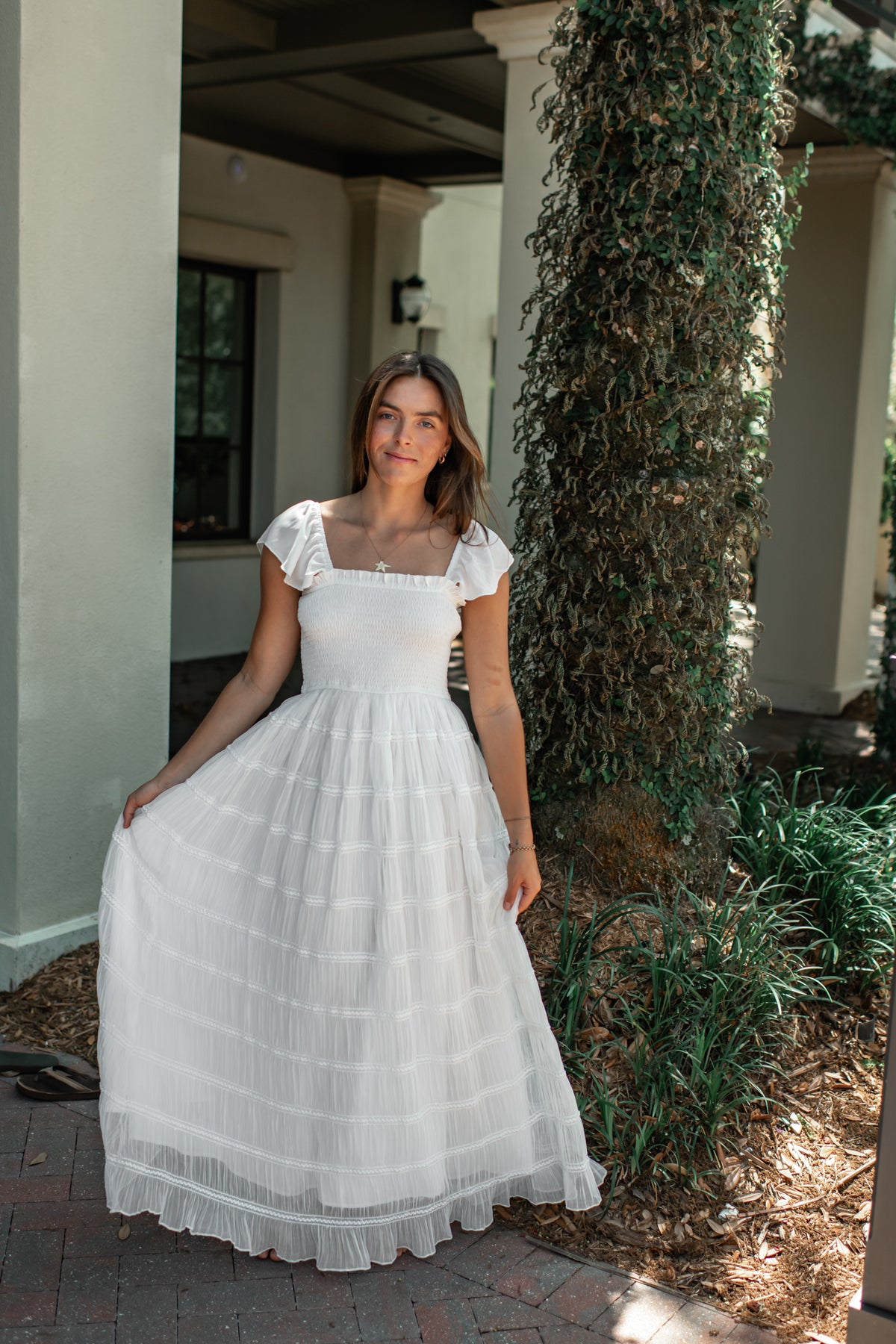 Women's Marabella Dress (white chiffon) – INDIE BLUE