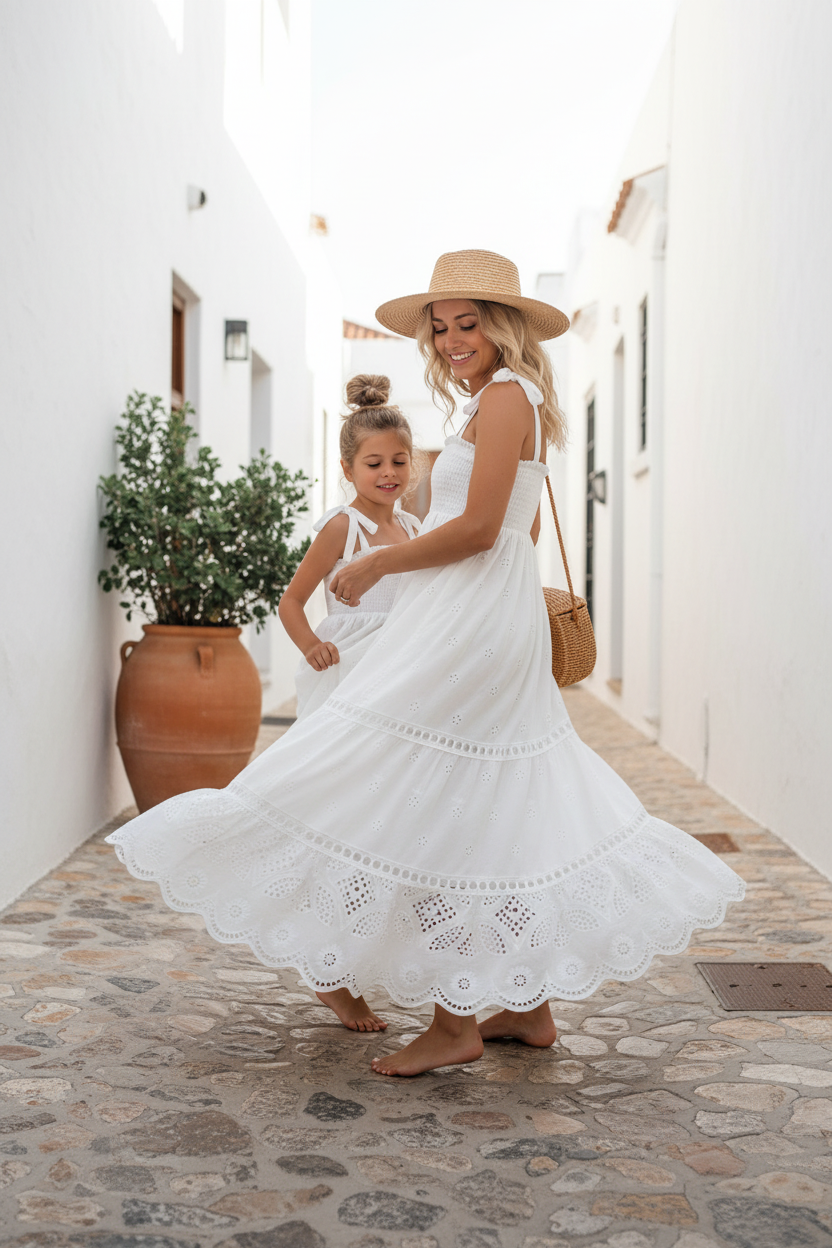 SS Women's Dress Women's Mary Dress (white eyelet)