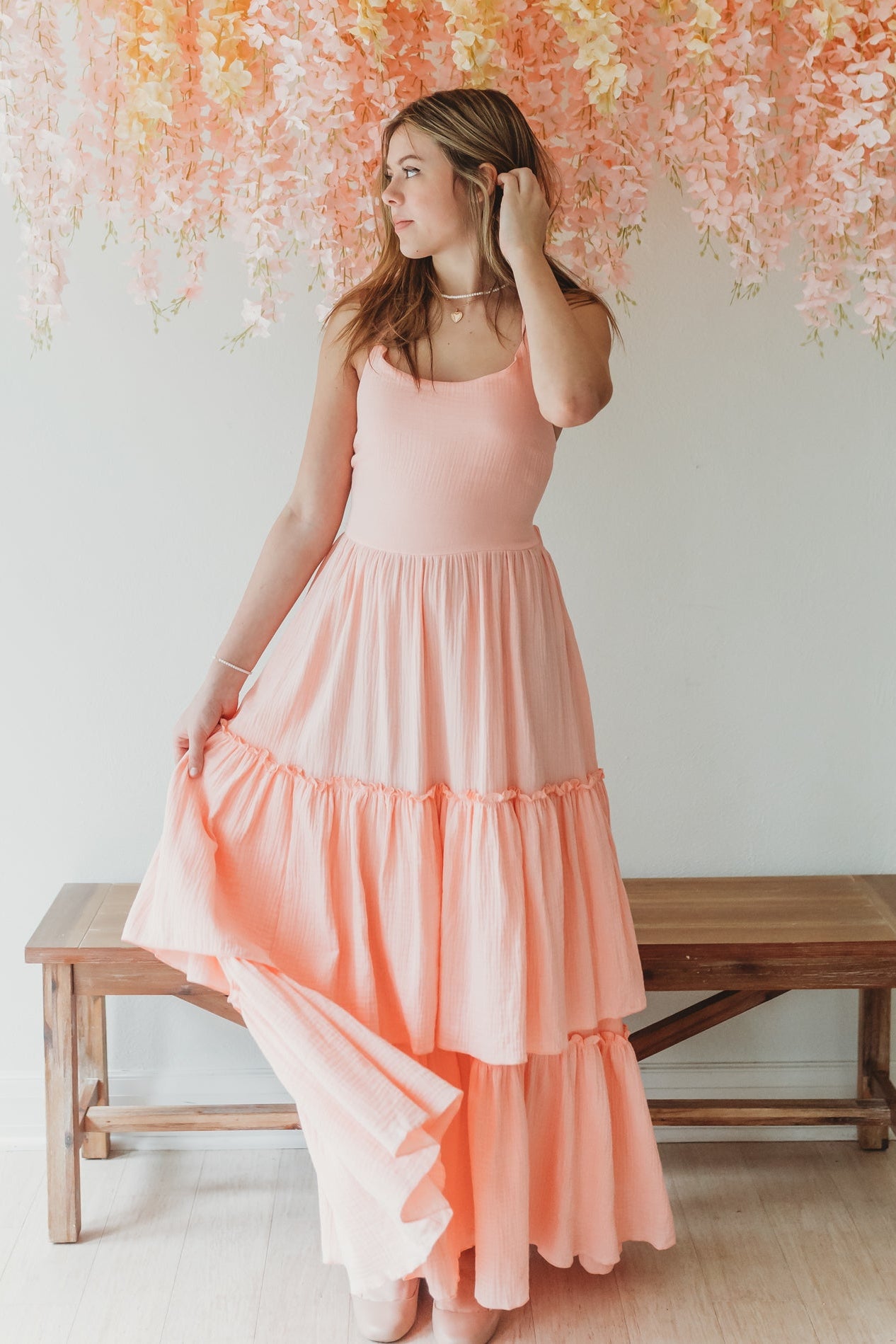 Women's Wendy Dress (vibrant coral muslin) – INDIE BLUE
