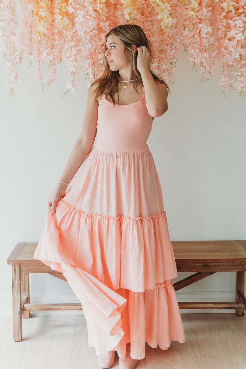 Women's Wendy Dress (vibrant coral muslin) XXL Women's Wendy Dress (vibrant coral muslin) XXL