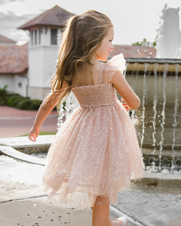 Juliet Tulle Dress (sequin pink)