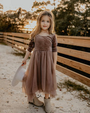Load image into Gallery viewer, Gracie Tulle Dress (mocha velvet)