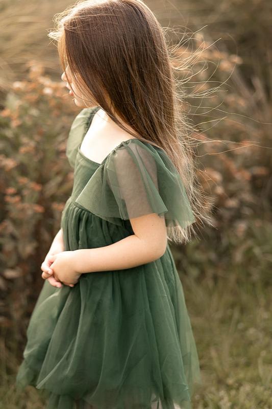 Fawn Tulle Dress (forest) PREORDER