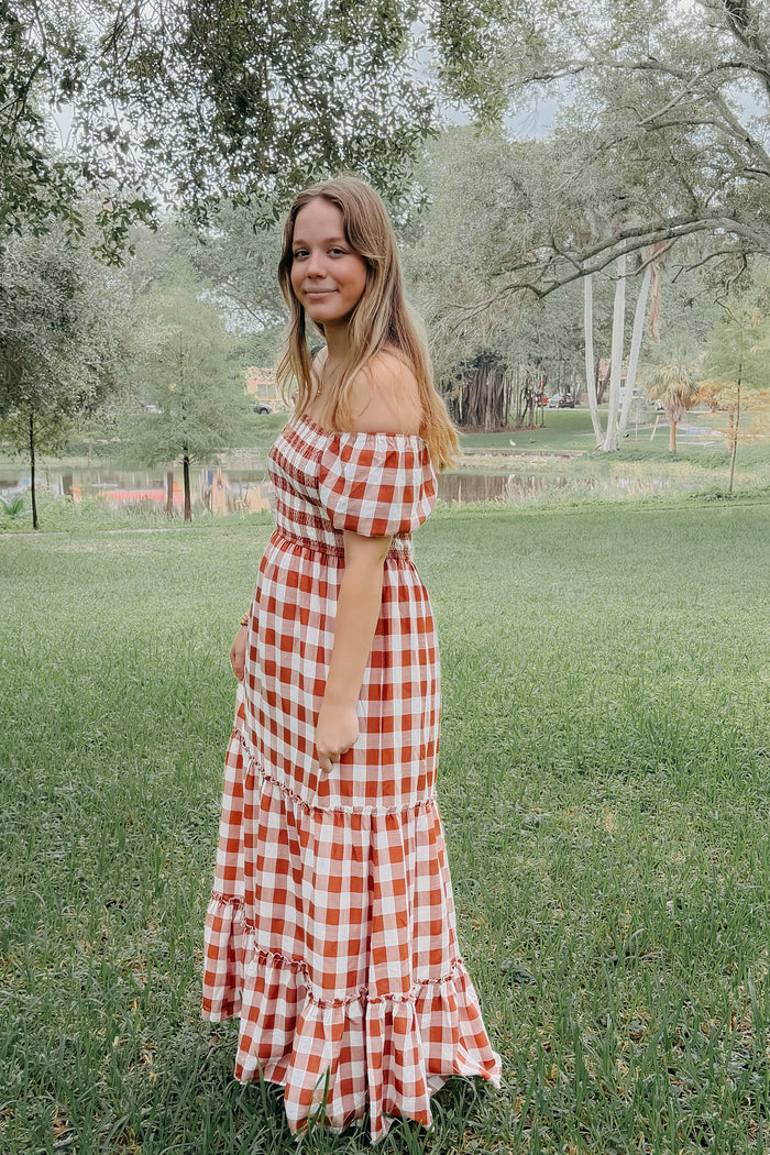 SS Women's Dress Women's Elle Dress (spice checkered)