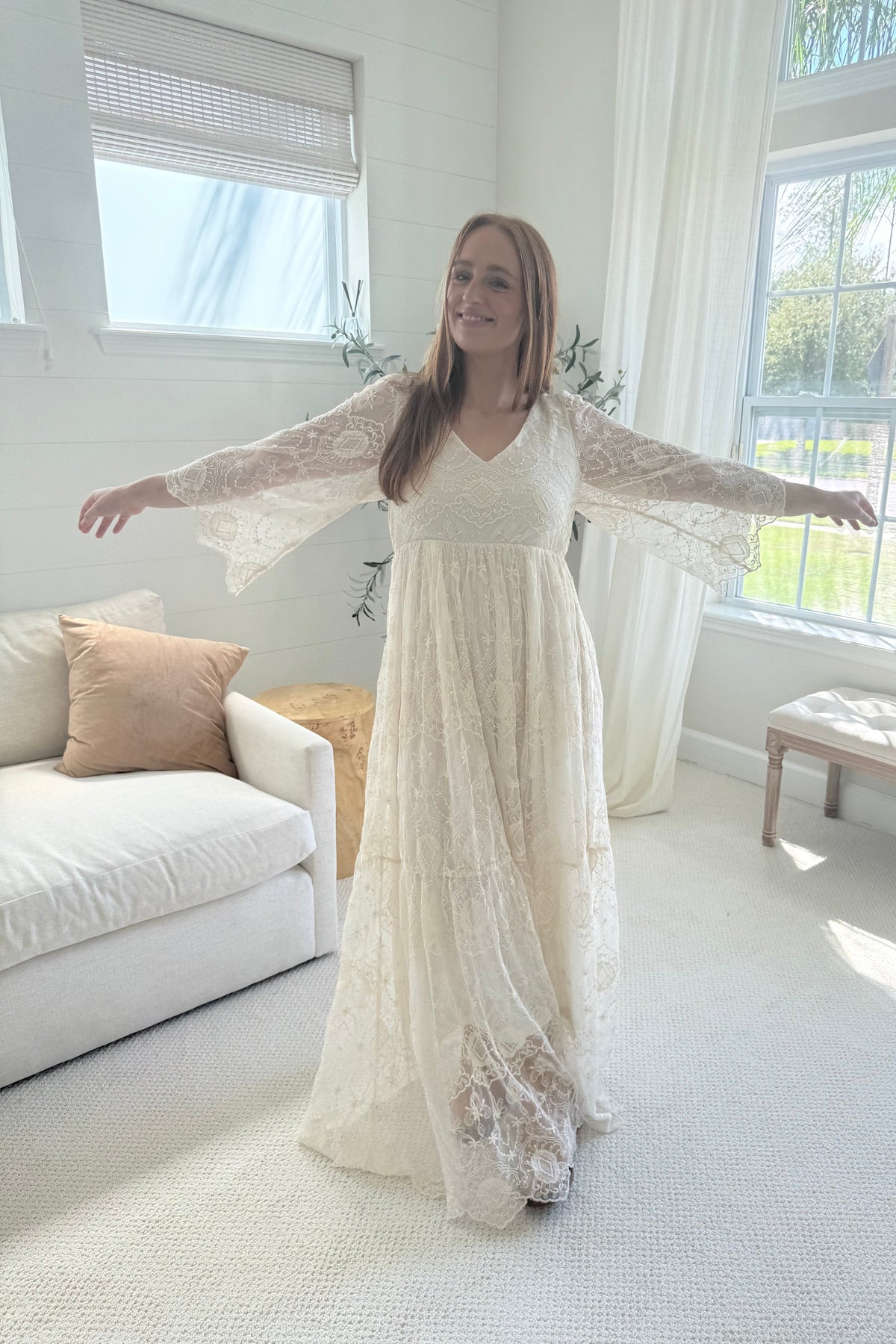 SS Women's Dress Women's Ophelia Maxi (ivory lace)