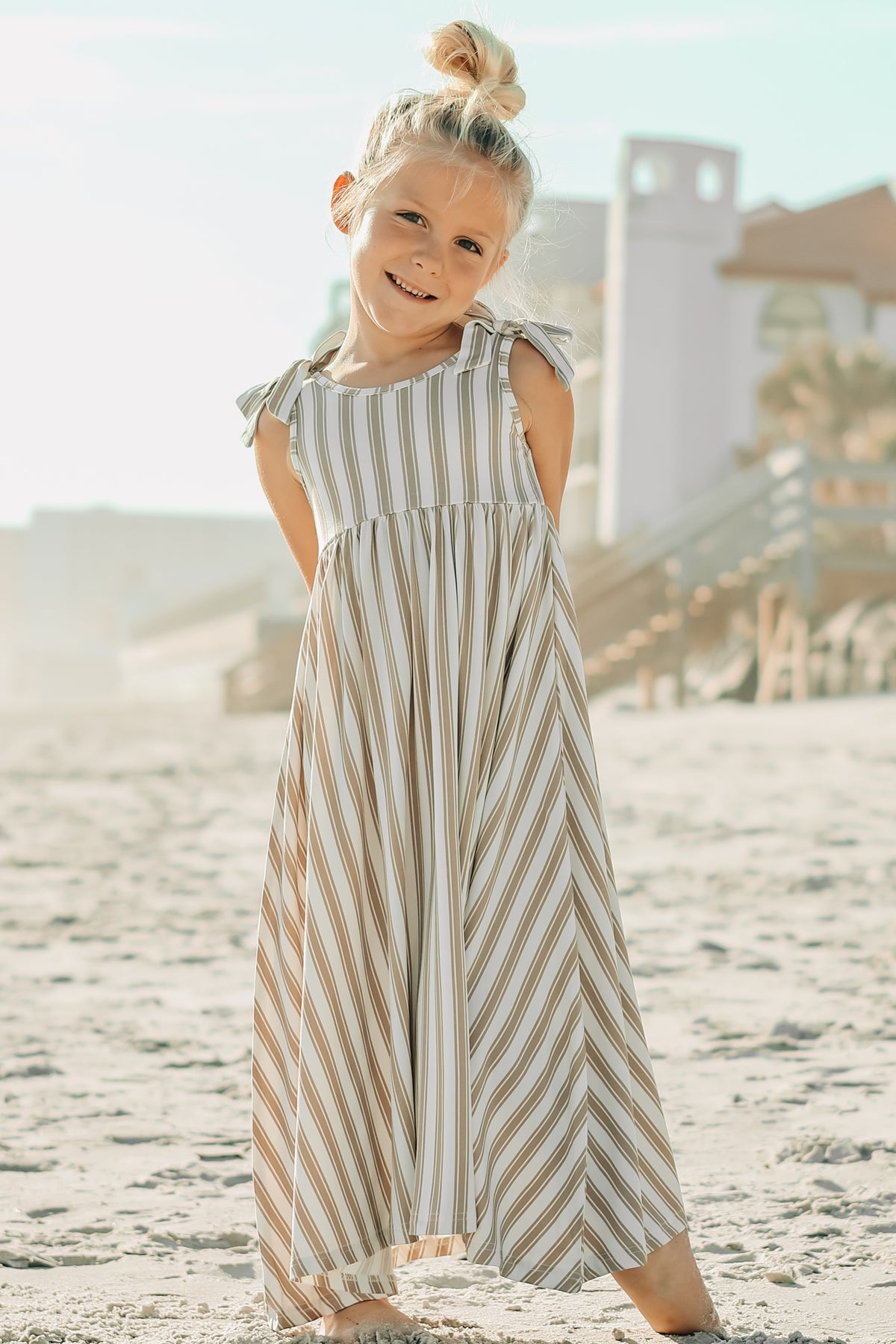 Liza Maxi Dress (ash stripe)