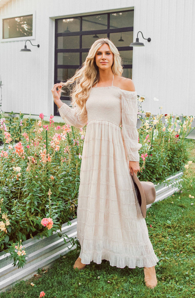 Women's Pippa Chiffon Maxi (natural) PREORDER