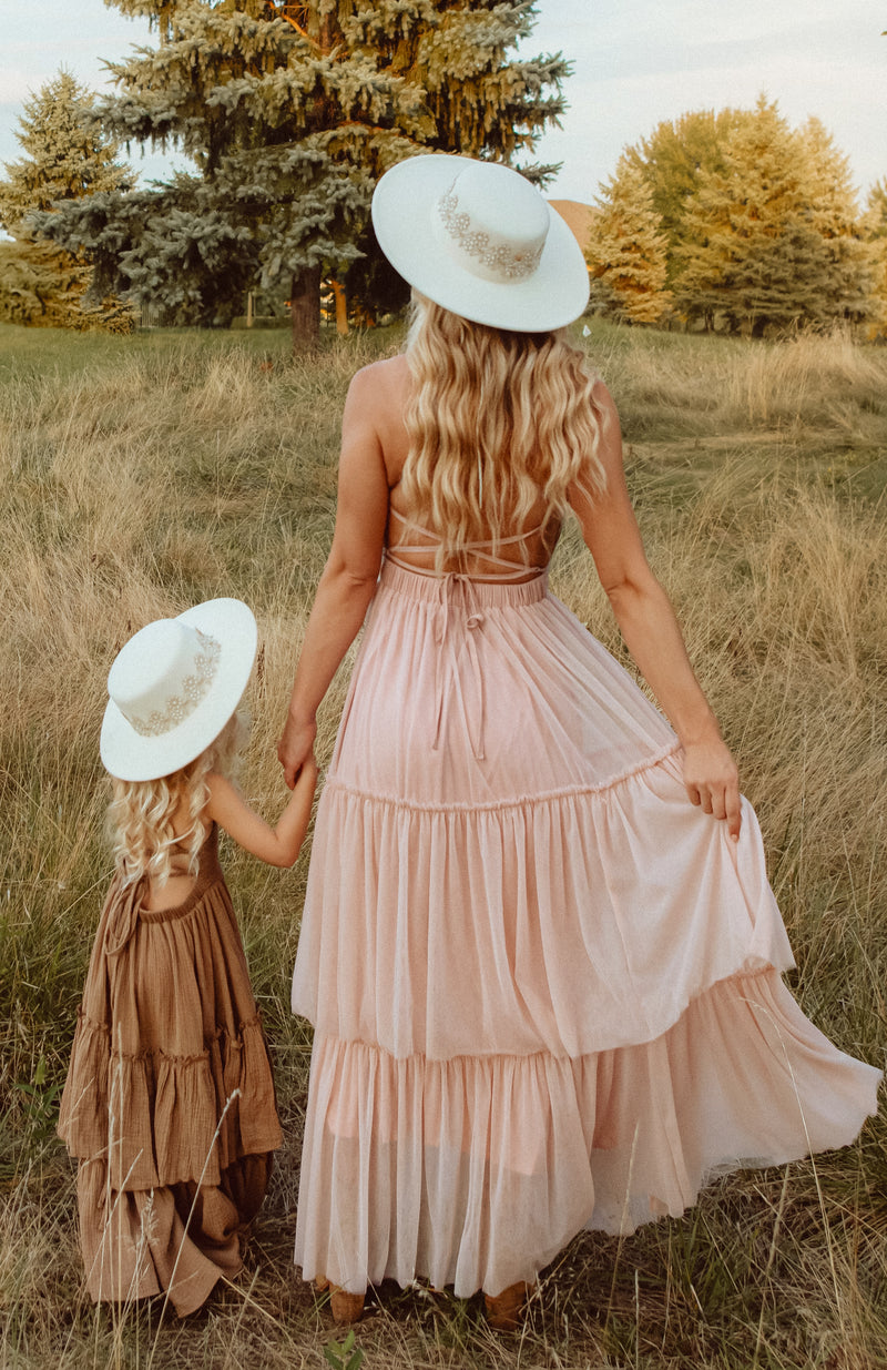 Wendy Dress (mocha muslin) 14Y