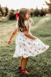 Emmylou (cutesy red floral) FINAL SALE