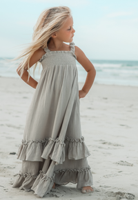 Macy Dress (soft gray muslin)