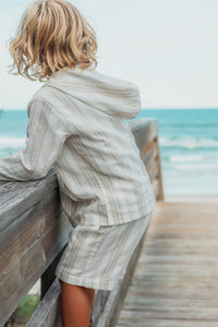 Knox Shorts (desert stripe linen)