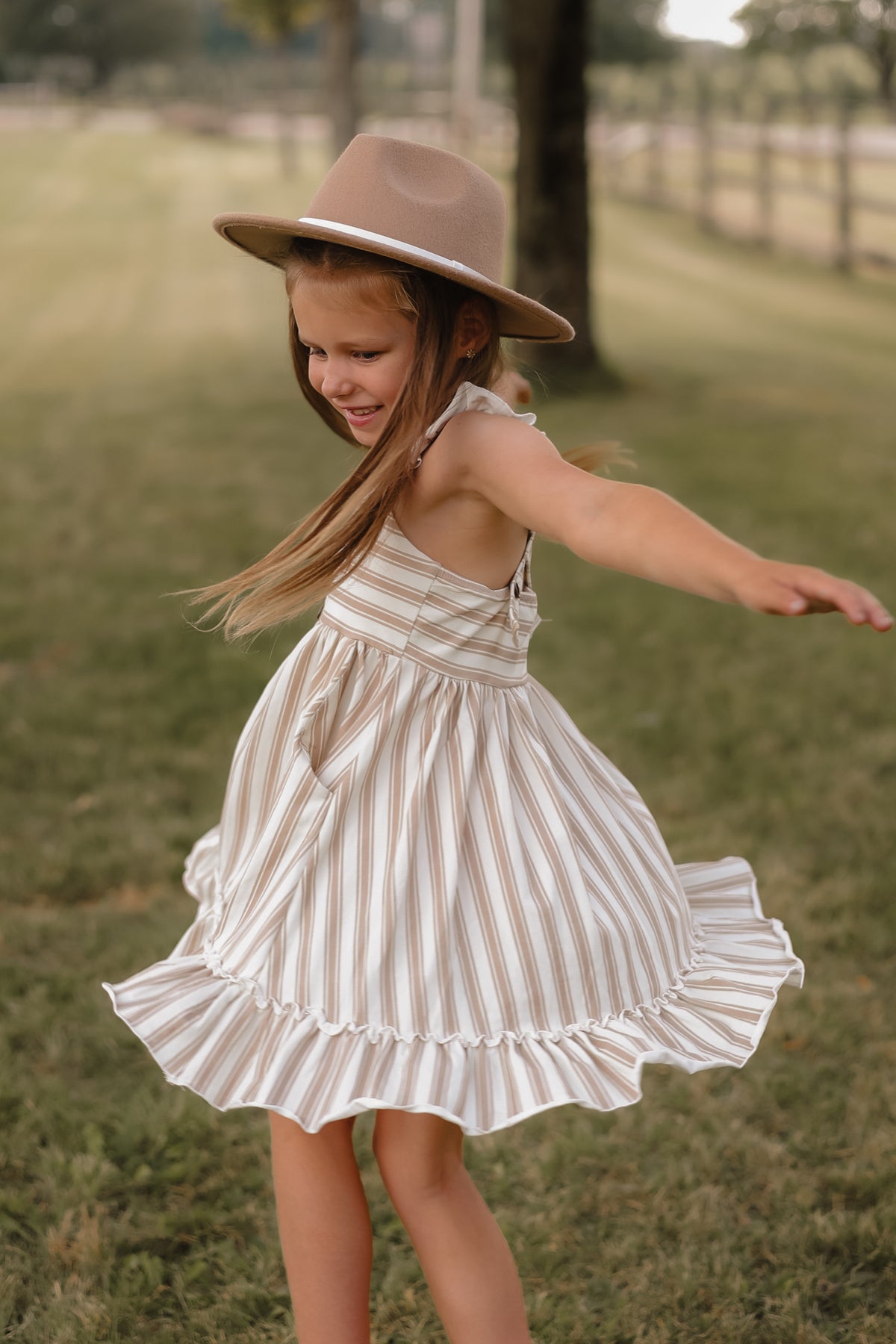 Bree Crossback Dress (ash stripe)