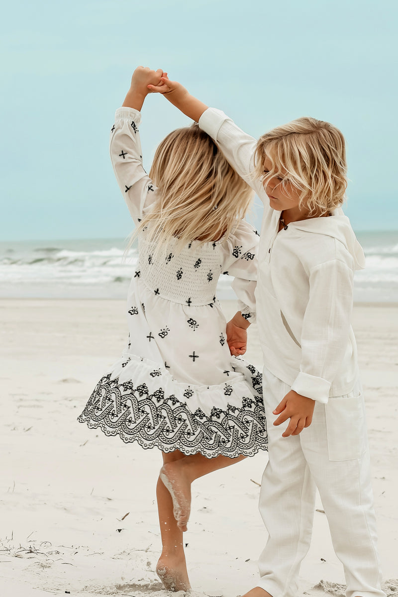Mira Dress (embroidered diamond) 9Y Mira Dress (embroidered diamond) 9Y