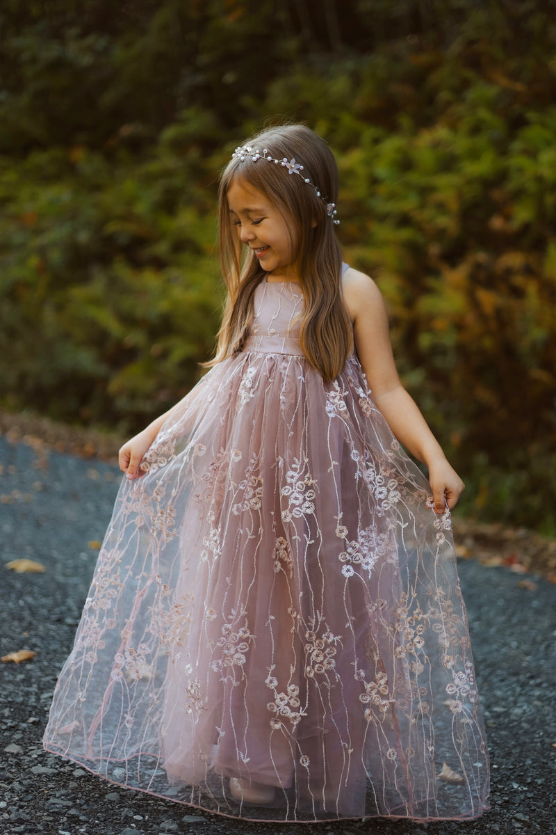 INDIE BLUE Dresses Fiona Lace Dress (lavender pink)