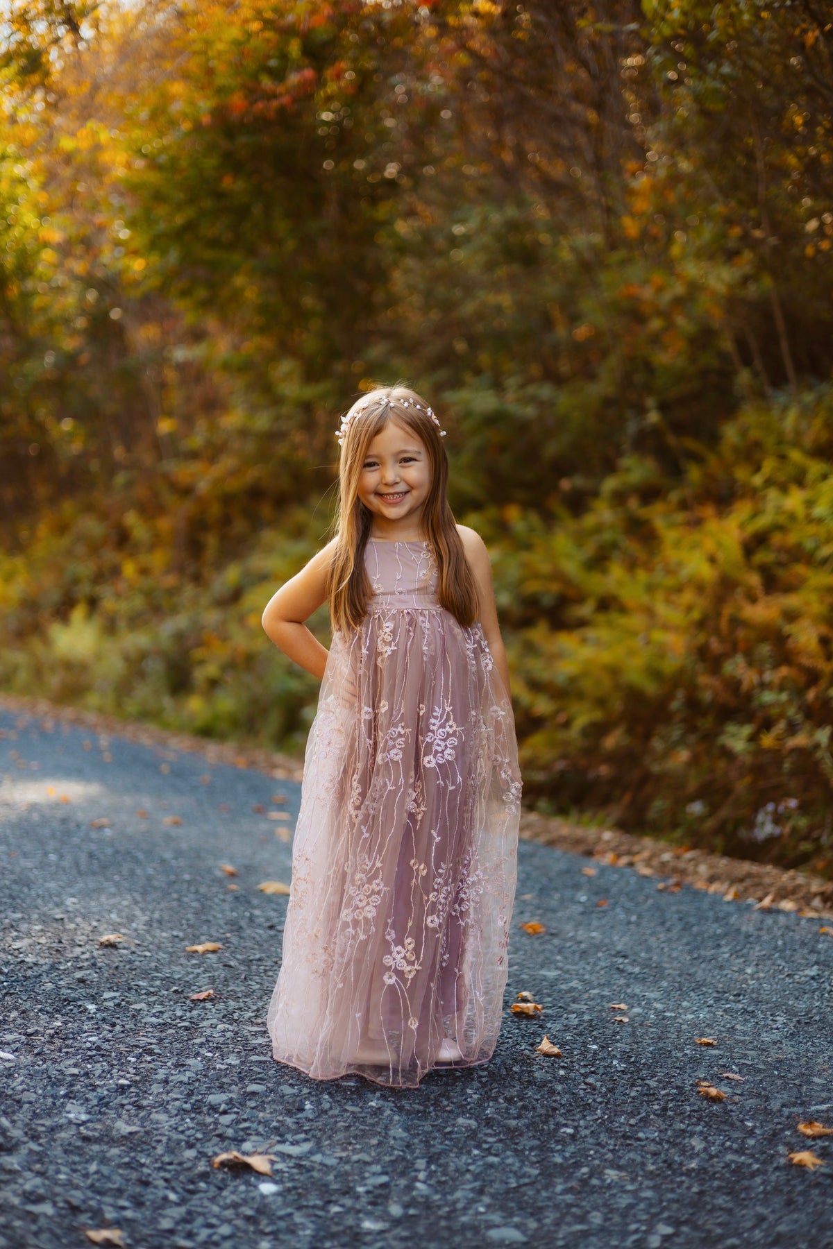INDIE BLUE Dresses Fiona Lace Dress (lavender pink)
