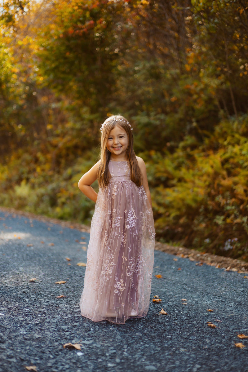 INDIE BLUE Dresses Fiona Lace Dress (lavender pink)