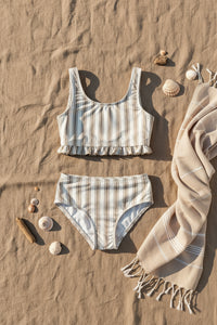 INDIE BLUE SWIM Scoopback Set (ash stripe)