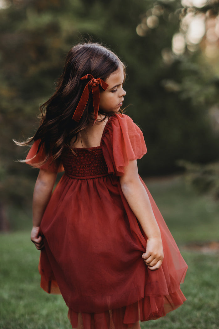 INDIE BLUE Dresses Fawn Dress (venetian red tulle)