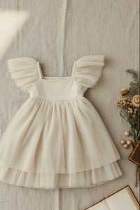 INDIE BLUE Dresses Fawn Dress (antique ivory tulle)