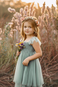 INDIE BLUE Dresses Juliet Dress (soft teal tulle)