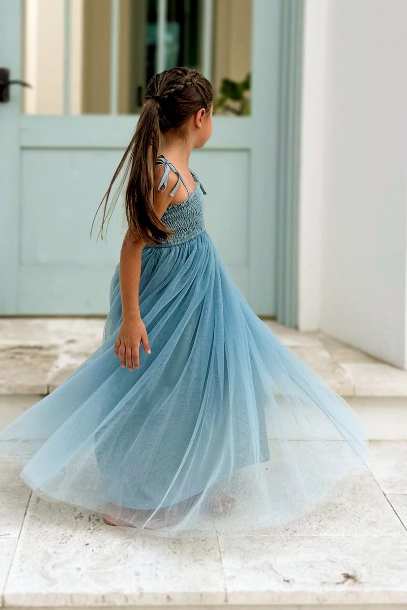 INDIE BLUE Dresses Isa Maxi (blue ombre tulle)