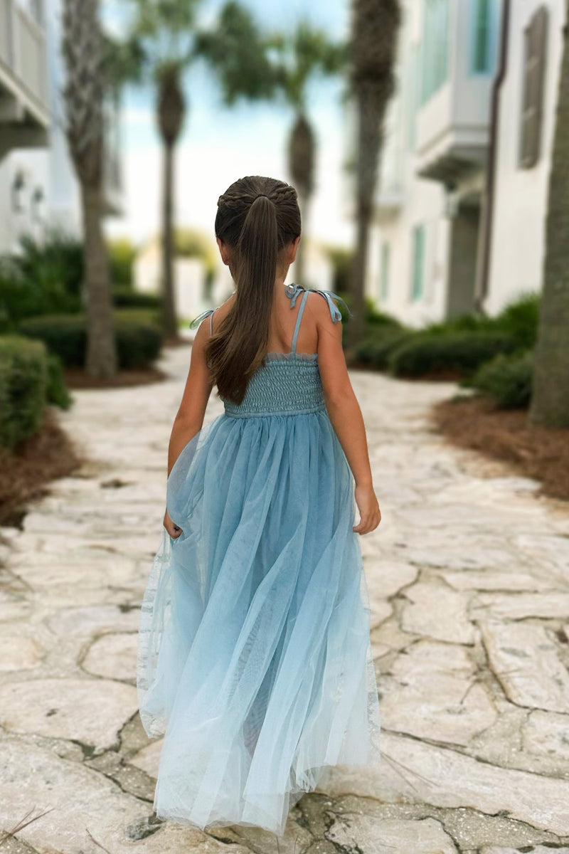 INDIE BLUE Dresses Isa Maxi (blue ombre tulle)