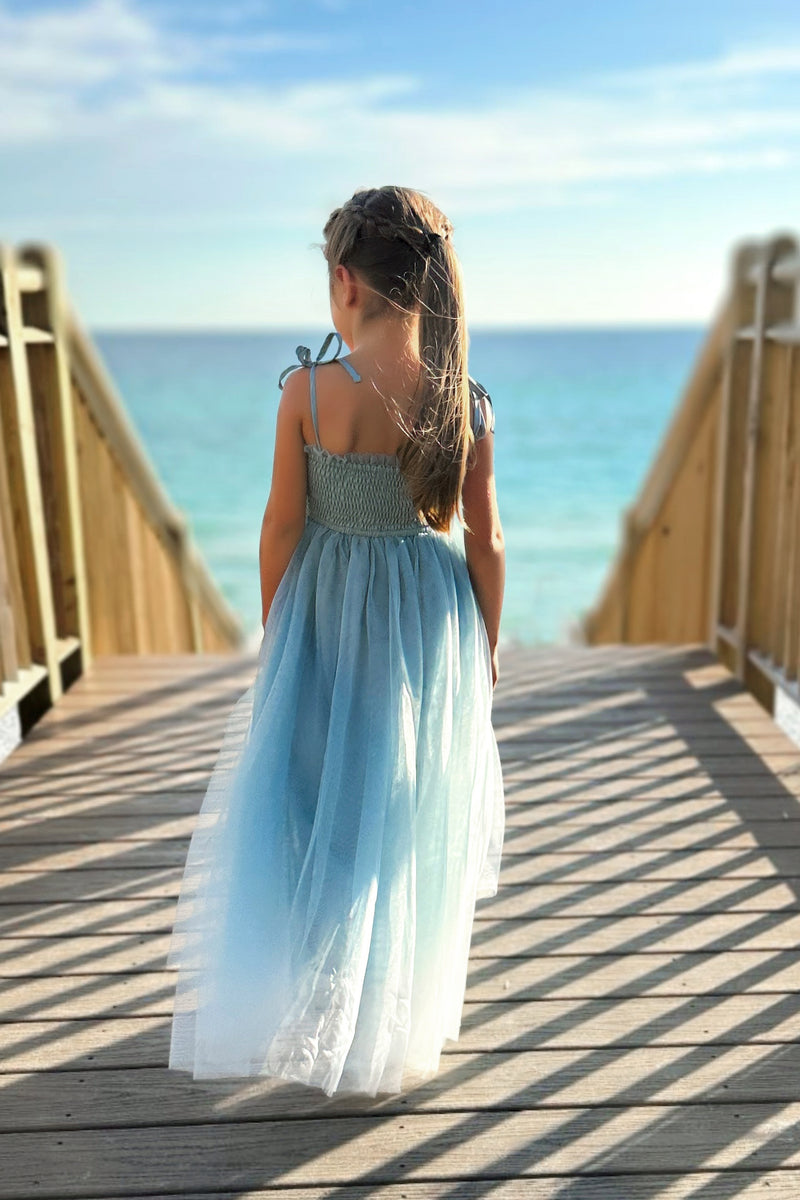 INDIE BLUE Dresses Isa Maxi (blue ombre tulle)