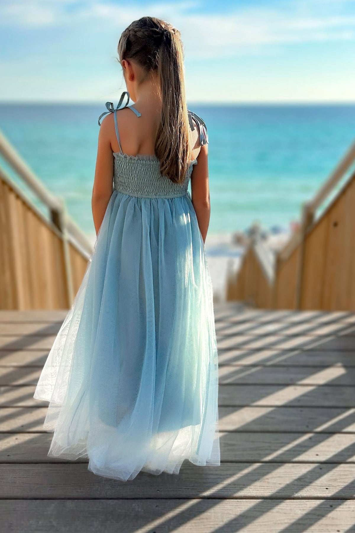 Isa Maxi (blue ombre tulle) – INDIE BLUE