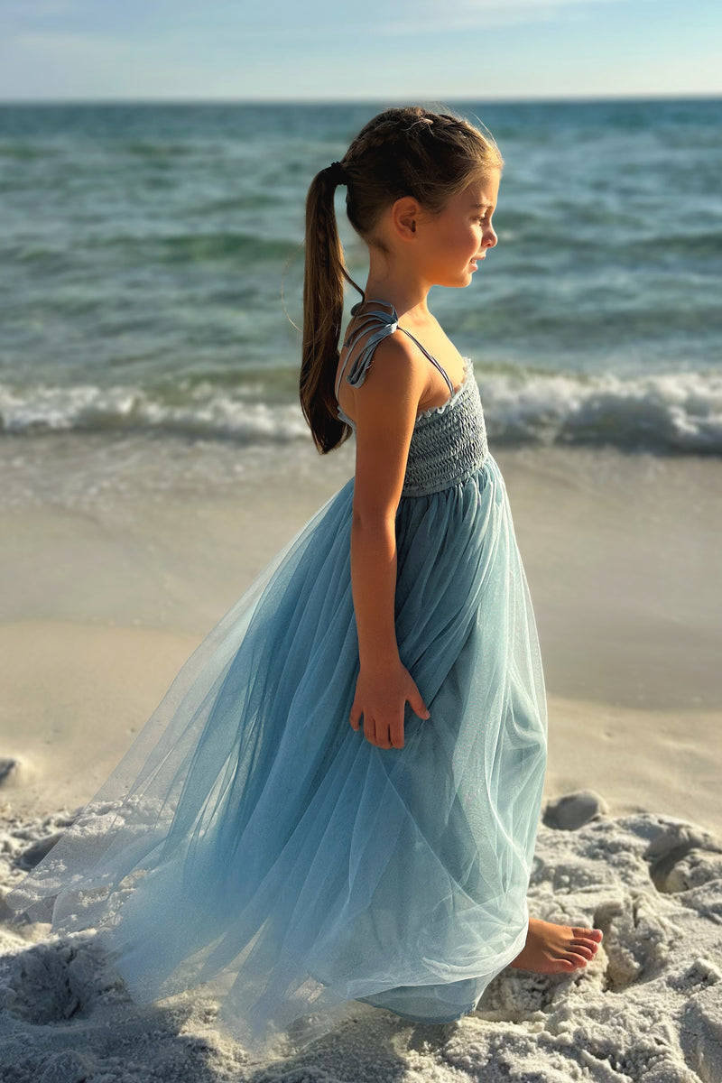 INDIE BLUE Dresses Isa Maxi (blue ombre tulle)