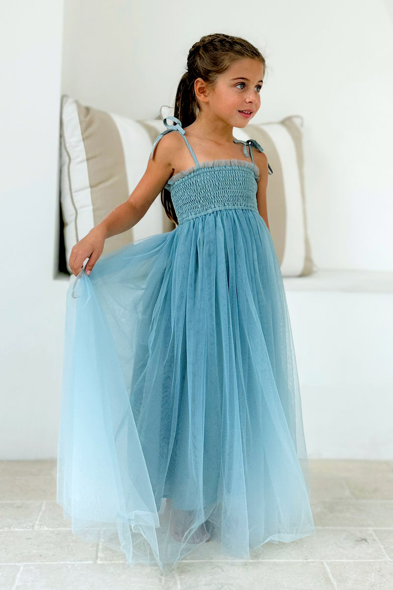 INDIE BLUE Dresses Isa Maxi (blue ombre tulle)