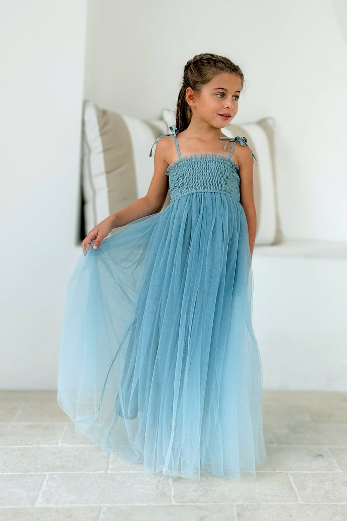 INDIE BLUE Dresses Isa Maxi (blue ombre tulle)