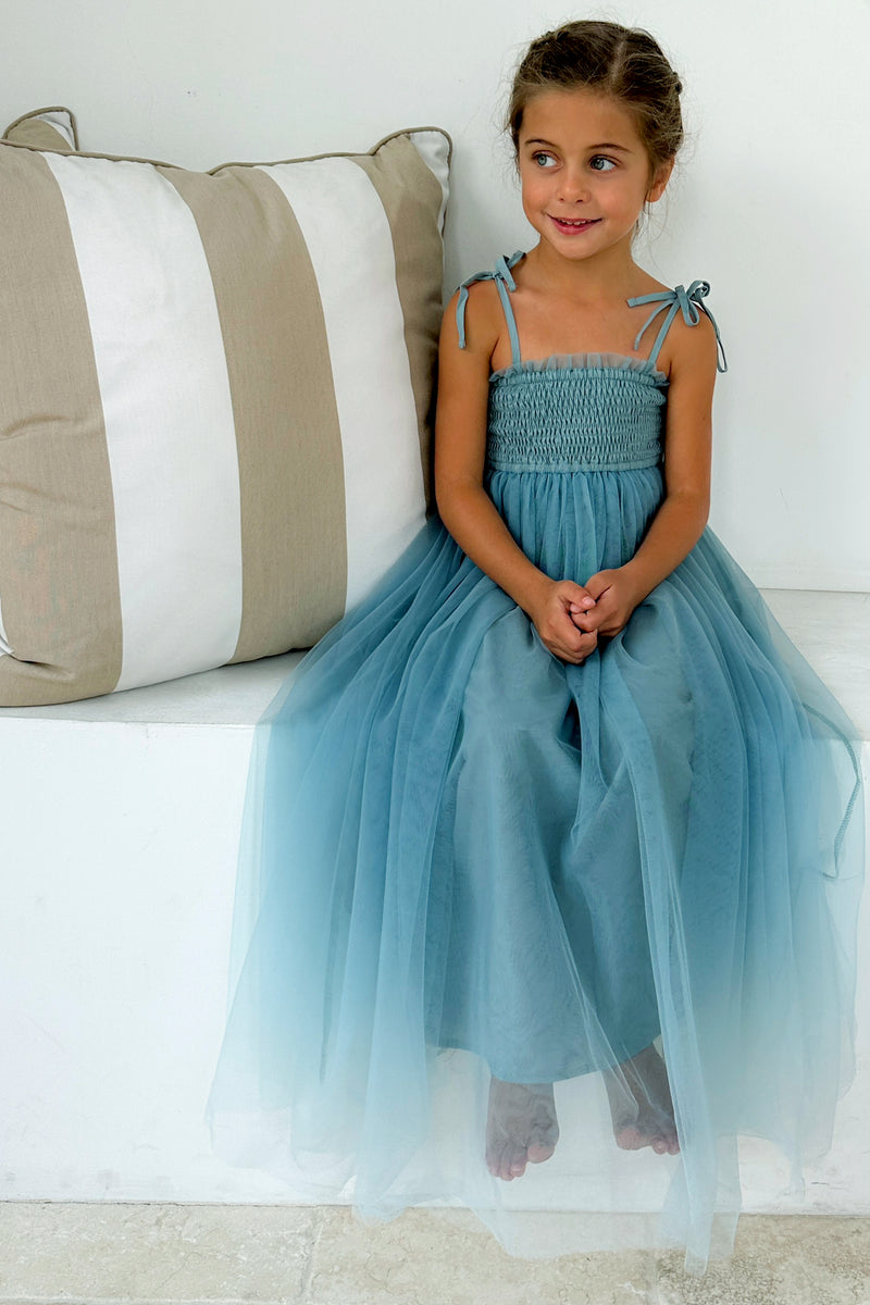 INDIE BLUE Dresses Isa Maxi (blue ombre tulle)
