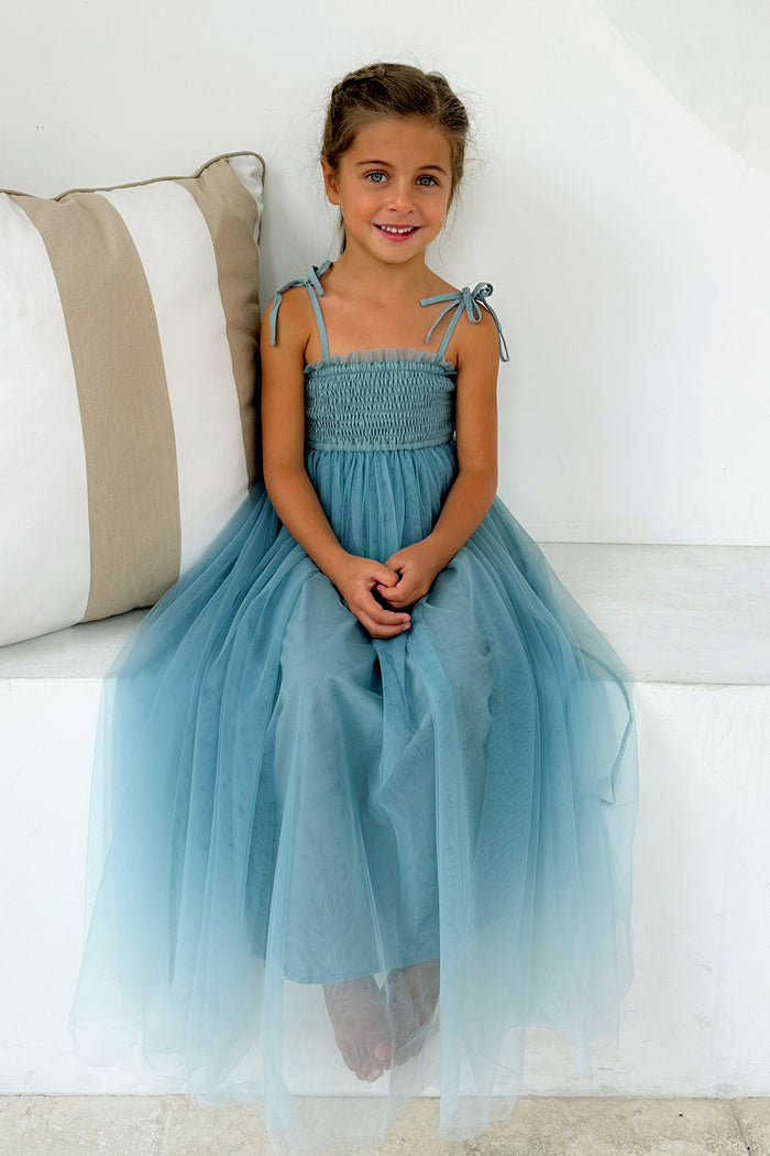 INDIE BLUE Dresses Isa Maxi (blue ombre tulle)