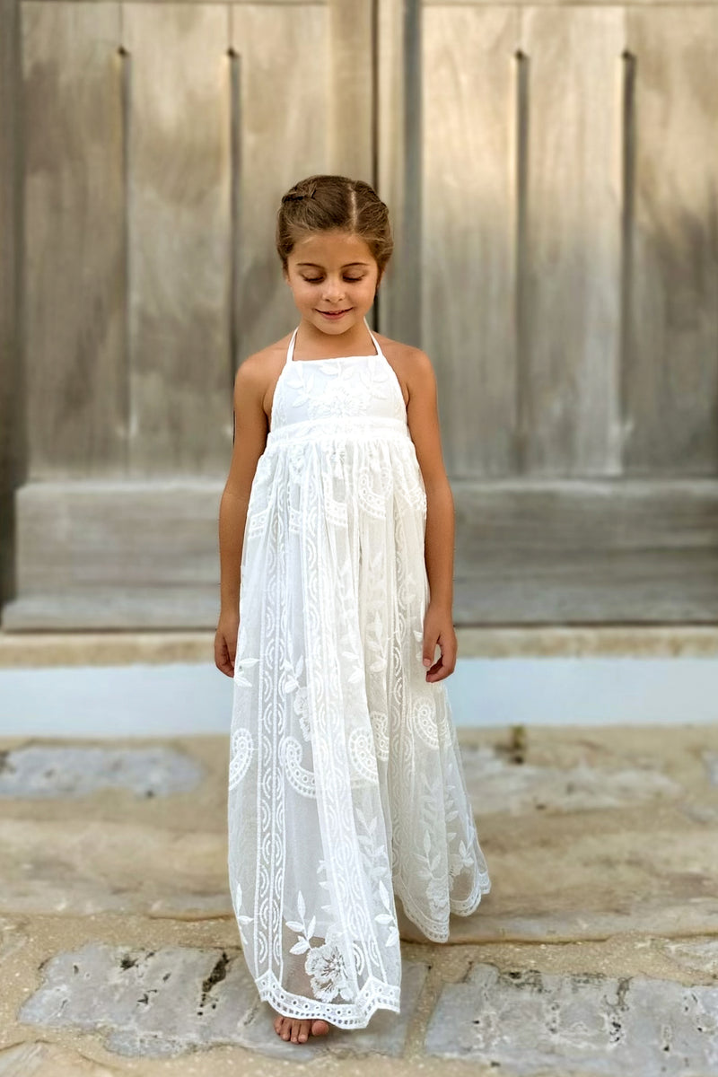 INDIE BLUE Dresses Madeline Lace Dress (white)