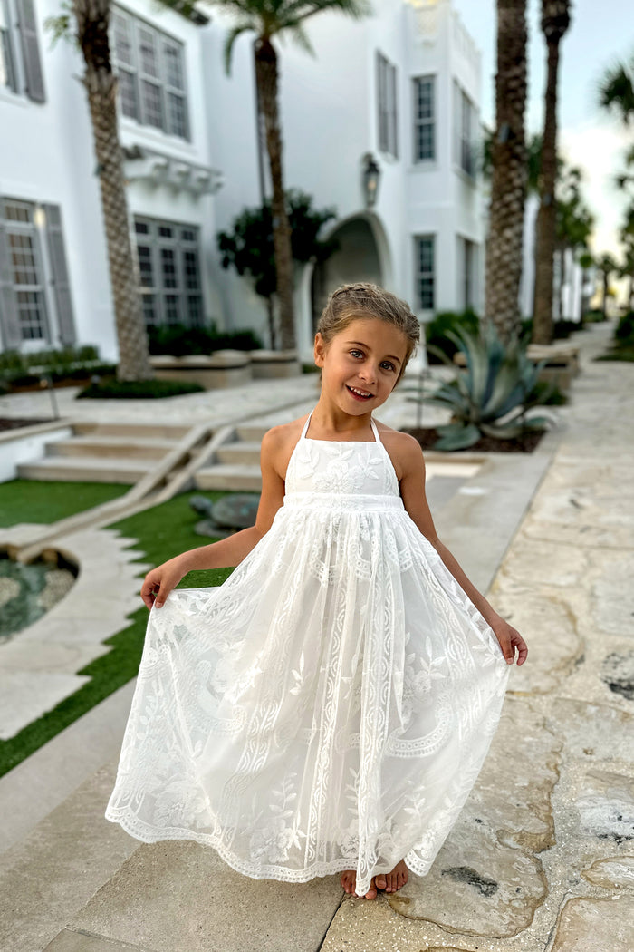 INDIE BLUE Dresses Madeline Lace Dress (white)