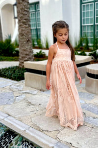 INDIE BLUE Dresses Madeline Lace Dress (natural pink)