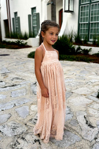 INDIE BLUE Dresses Madeline Lace Dress (natural pink)