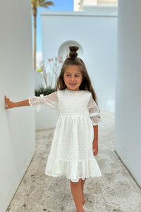 Celine Dress (soft white swiss dot) FINAL SALE