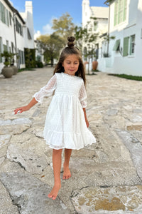 Celine Dress (soft white swiss dot) FINAL SALE