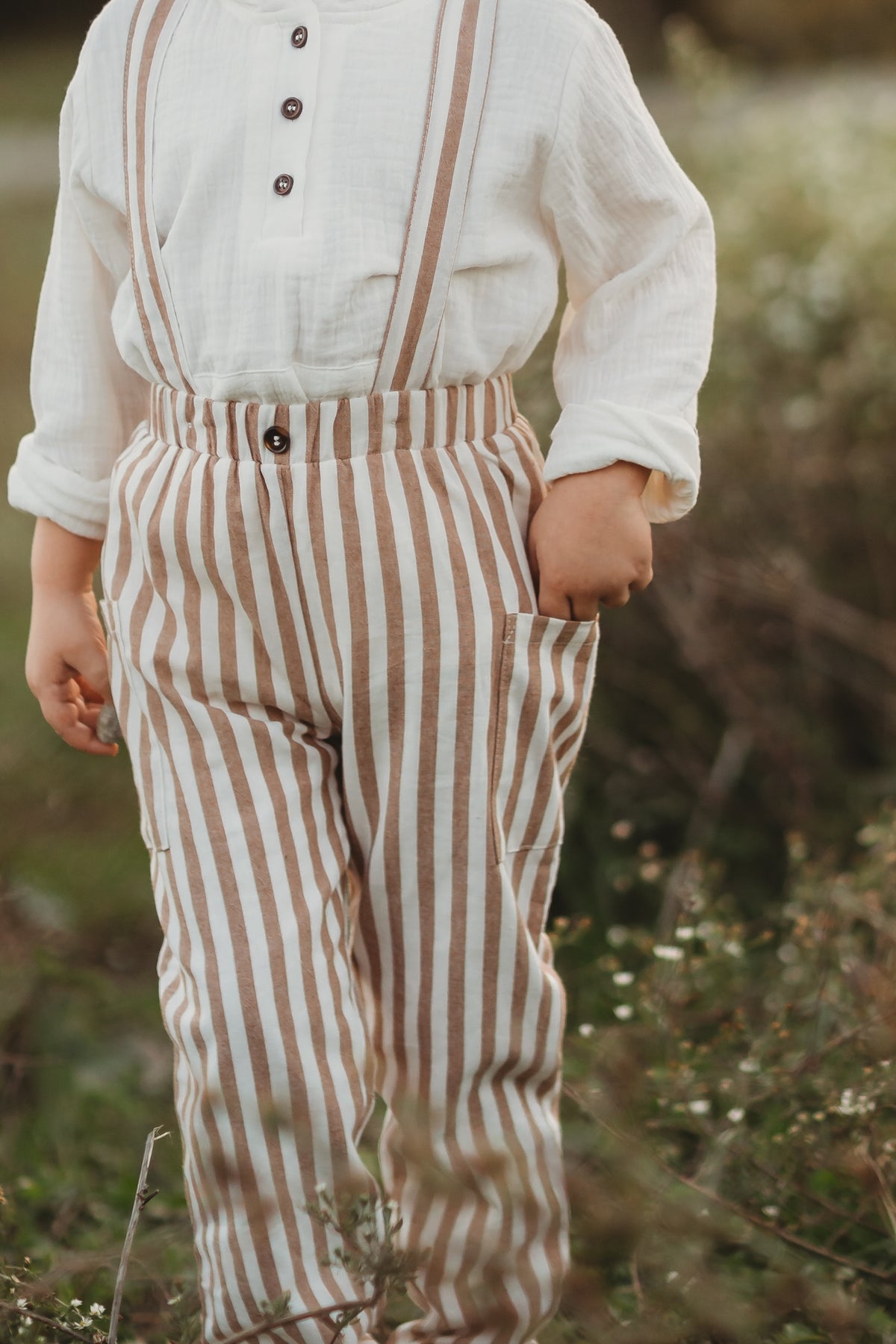 SS Boy's Bottoms Finn Pants (birch stripe)