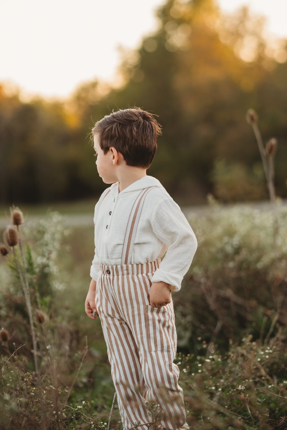 SS Boy's Bottoms Finn Pants (birch stripe)