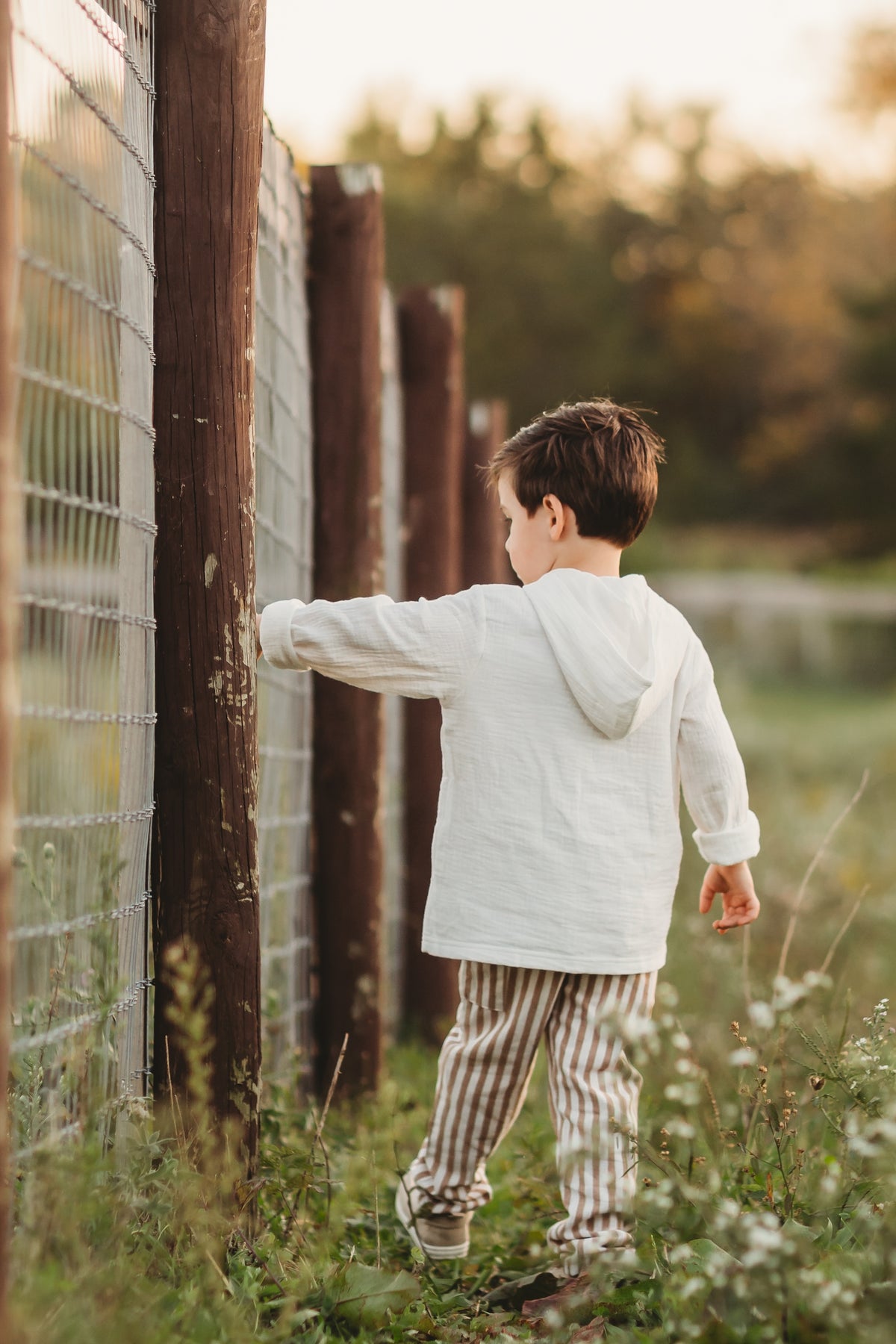 SS Boy's Bottoms Finn Pants (birch stripe)