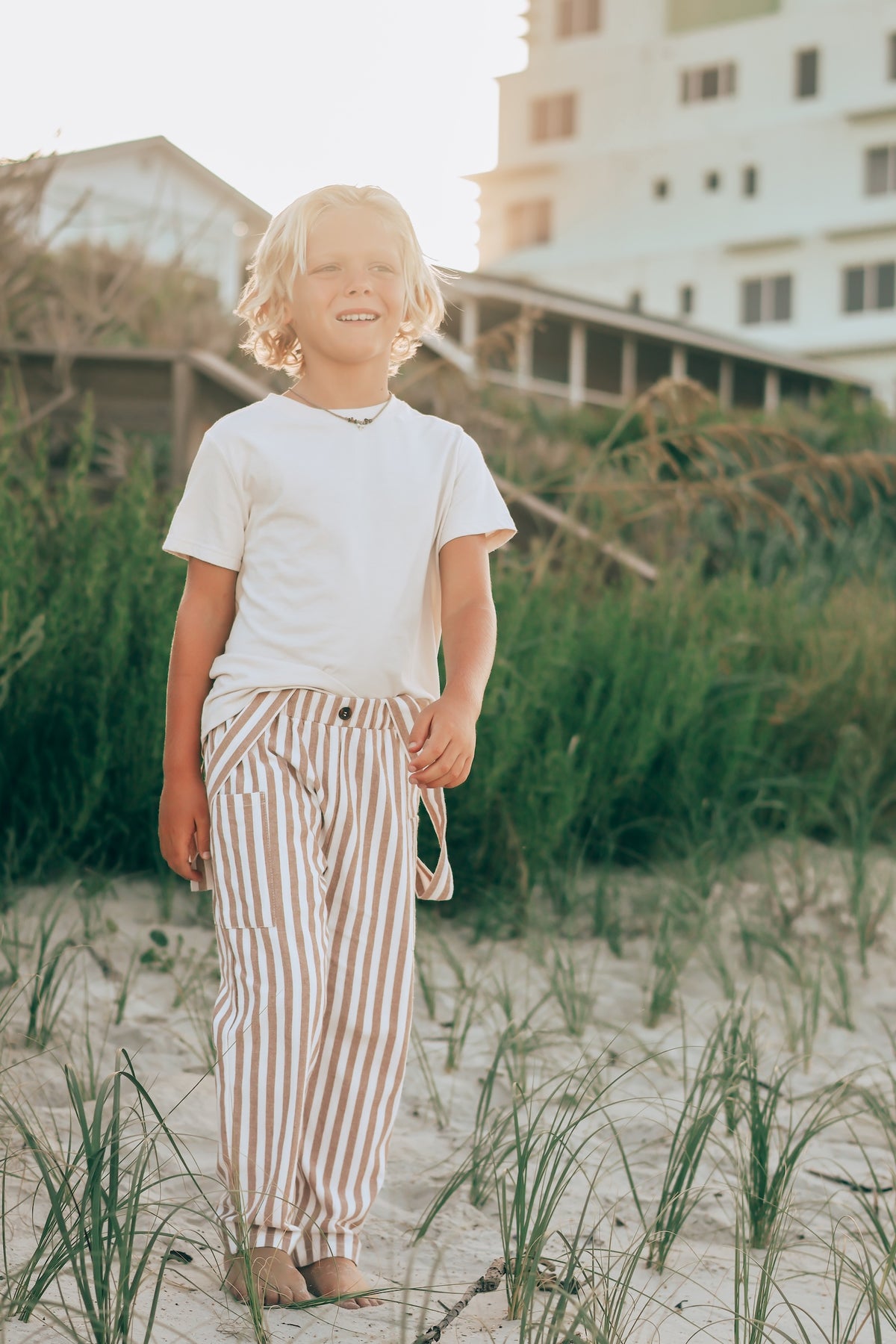 SS Boy's Bottoms Finn Pants (birch stripe)