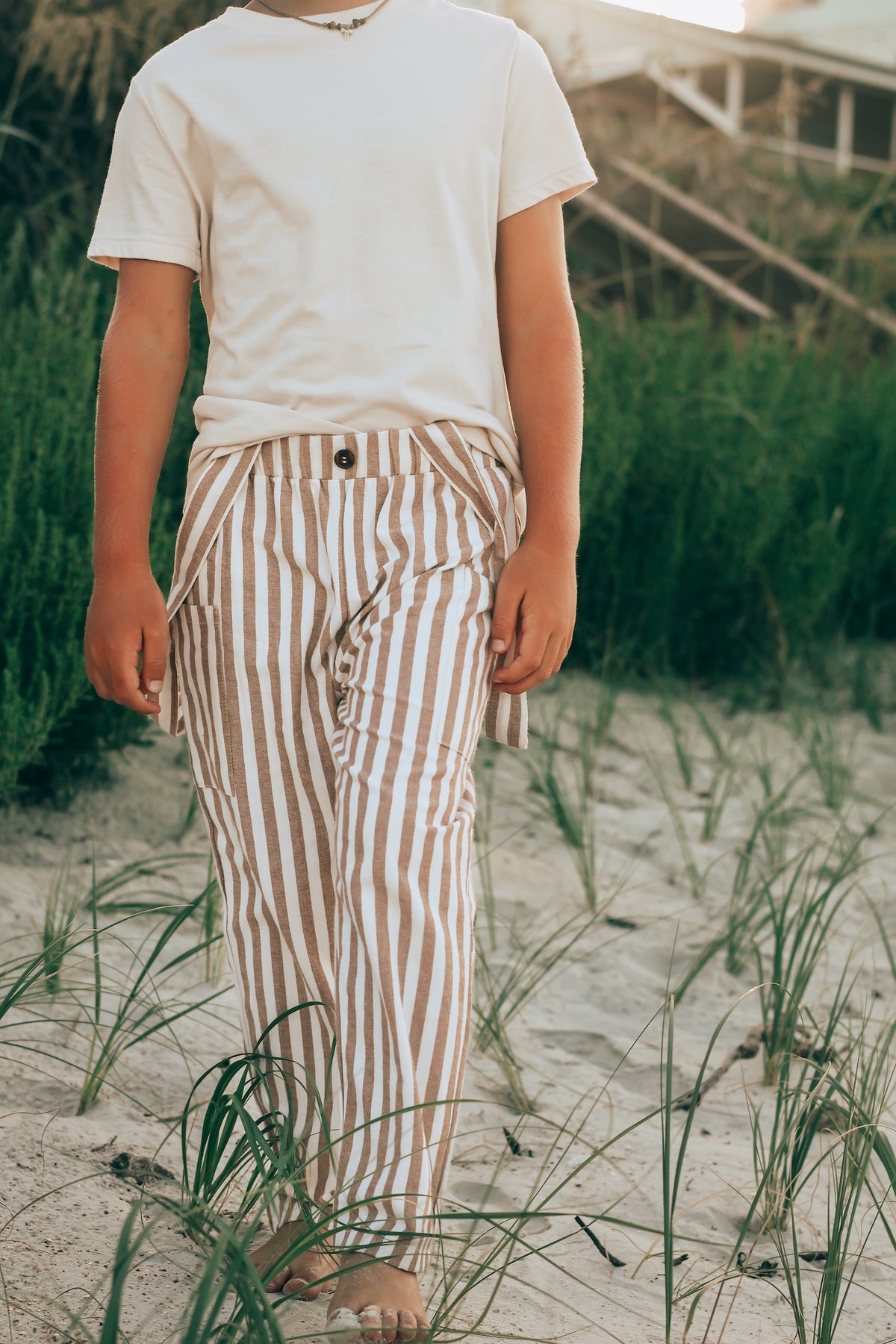 SS Boy's Bottoms Finn Pants (birch stripe)