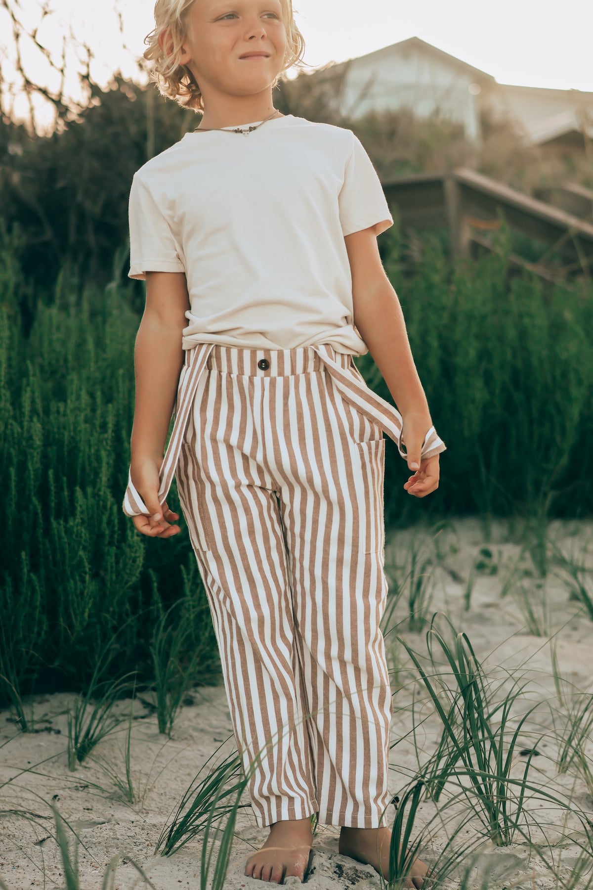 SS Boy's Bottoms Finn Pants (birch stripe)